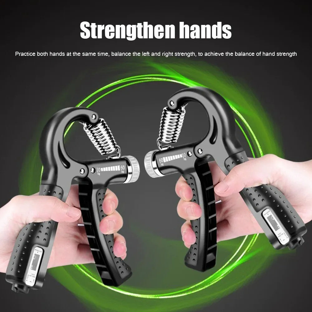 Entrenador de fuerza de agarre de mano profesional de un solo paquete, equipo de fitness para rehabilitación de dedos de músculos del brazo de espuma de fibra de carbono, entrenador de fuerza de agarre de mano, ejercitador de gimnasio ajustable