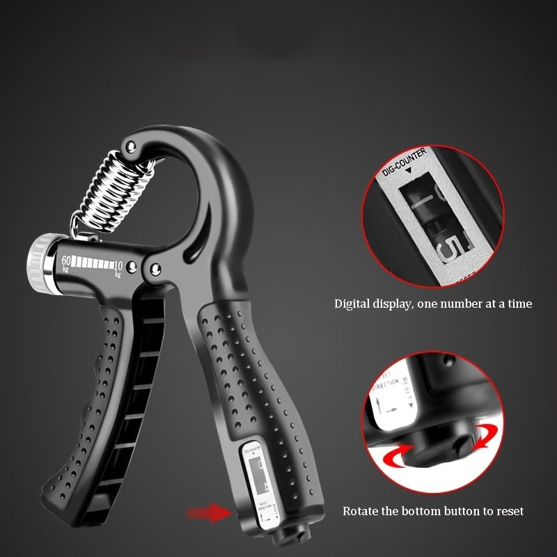Entrenador de fuerza de agarre de mano profesional de un solo paquete, equipo de fitness para rehabilitación de dedos de músculos del brazo de espuma de fibra de carbono, entrenador de fuerza de agarre de mano, ejercitador de gimnasio ajustable