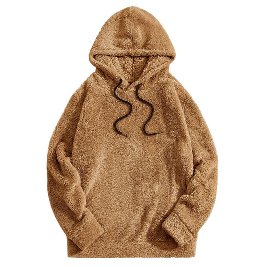 Men's Thick Double-sided Casual Loose Long-sleeved Hooded Sweater