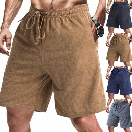Men's Loose And Simple Tie-dyed Terry Casual Shorts