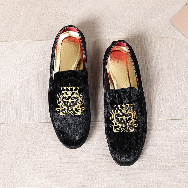 Men's Embroidered Slip-on Loafers