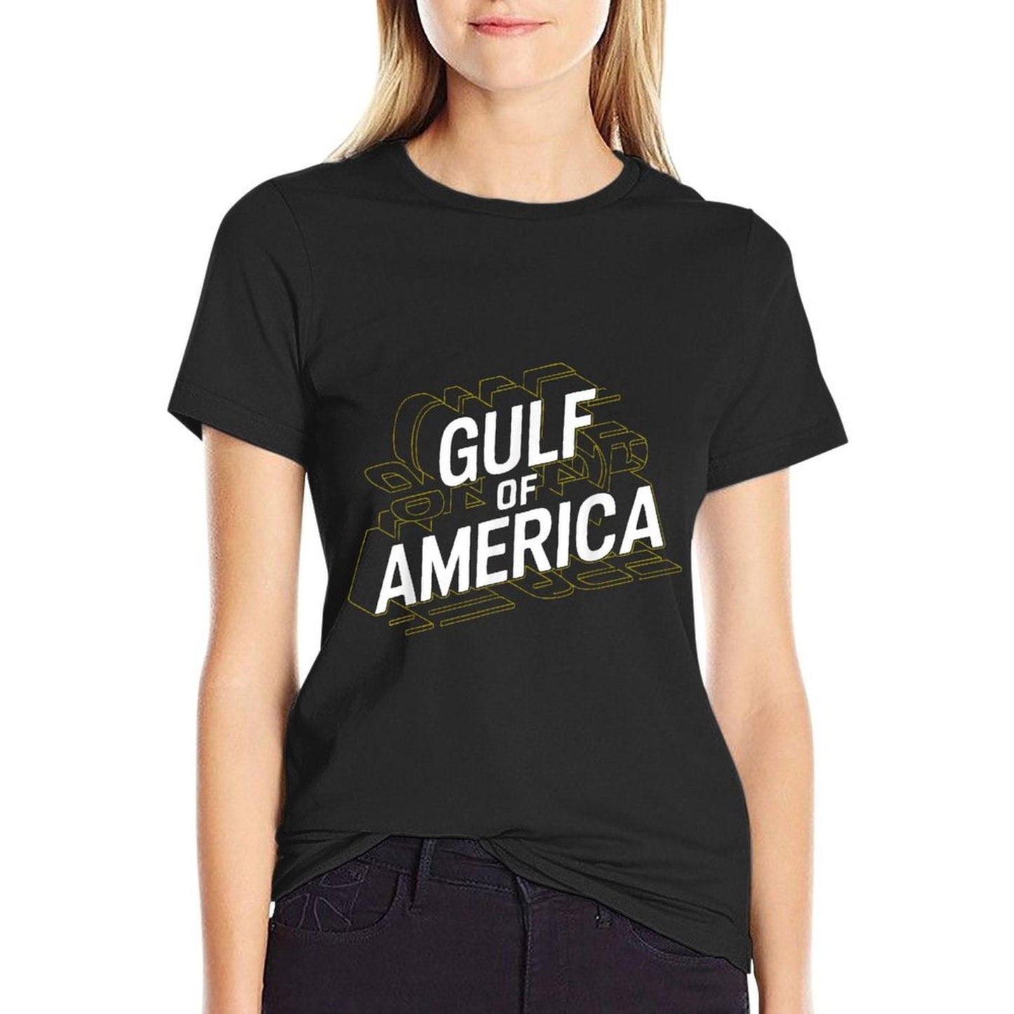 Retro Gulf Of USA America Est 2025 American Gulf Rolled Sleeves T-Shirt