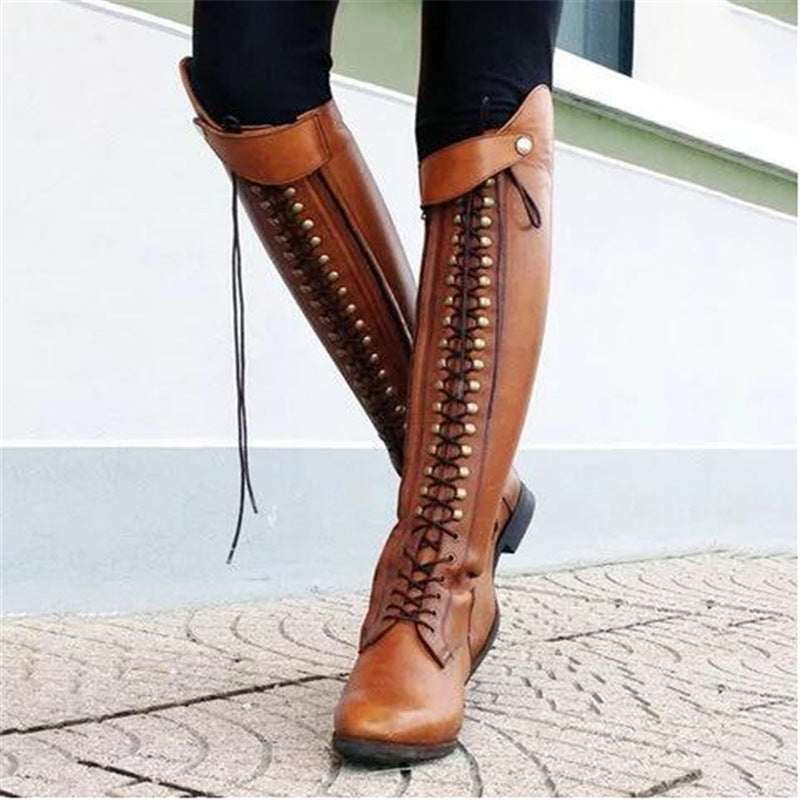 Women's Over the Knee Lace-Up Boots