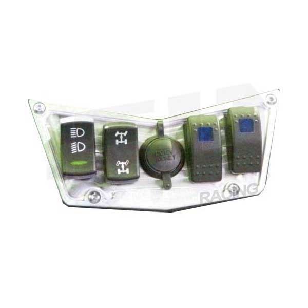 4 Switch Dash Panel Machined Finish