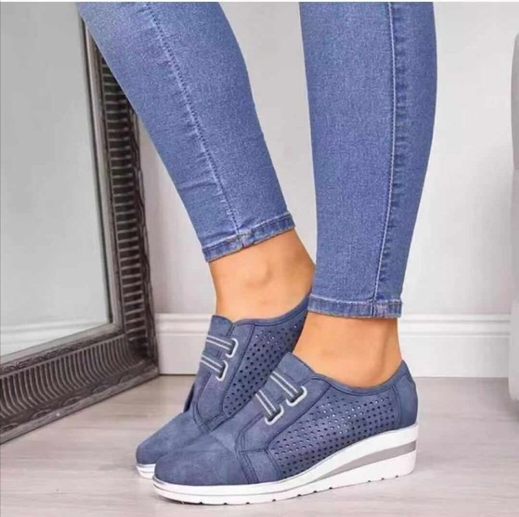 Women's Round-Toed Wedge Heel Shoes