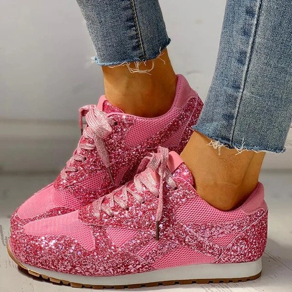 Wedge Heel Sequins Casual Shoes