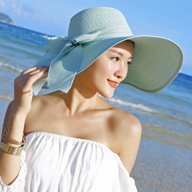 Sombrero de paja de verano para mujer