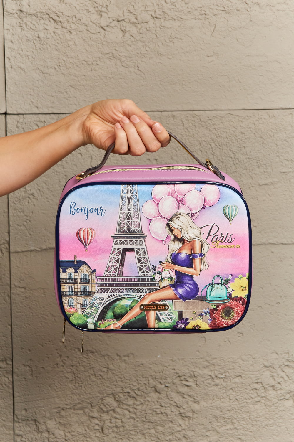 Bolso con estampado de Nicole Lee USA con tres bolsos pequeños