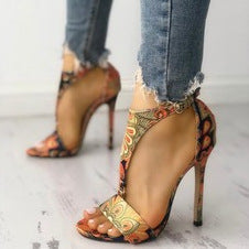 Buckle Stiletto Sandals