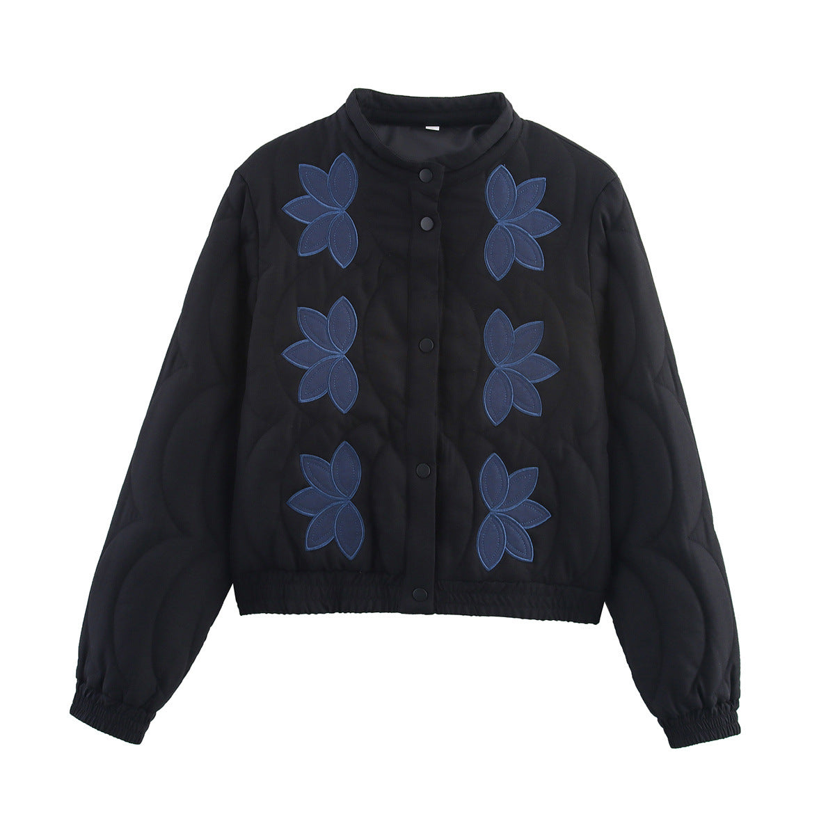 European And American Style French Embroidered Cotton-Padded Coat For Women