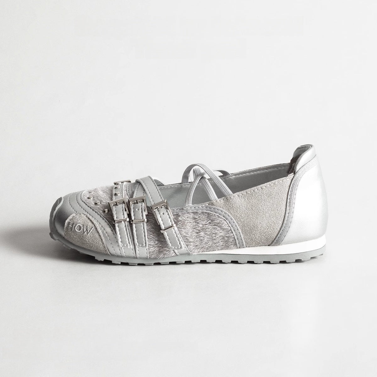 Women's Niche Retro Belt Buckle Sports Mary Jane Flats