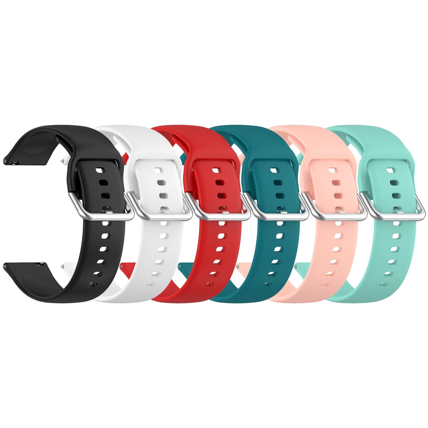 FitTurn Wrist Strap Intended for CMF BY NOTHING Watch Pro 1.96 Smart Watch Bands Replacement Watch Band Intended for CMF BY NOTHING Watch Pro Smart Watch Soft Silicone Wristband (6 Pack)
