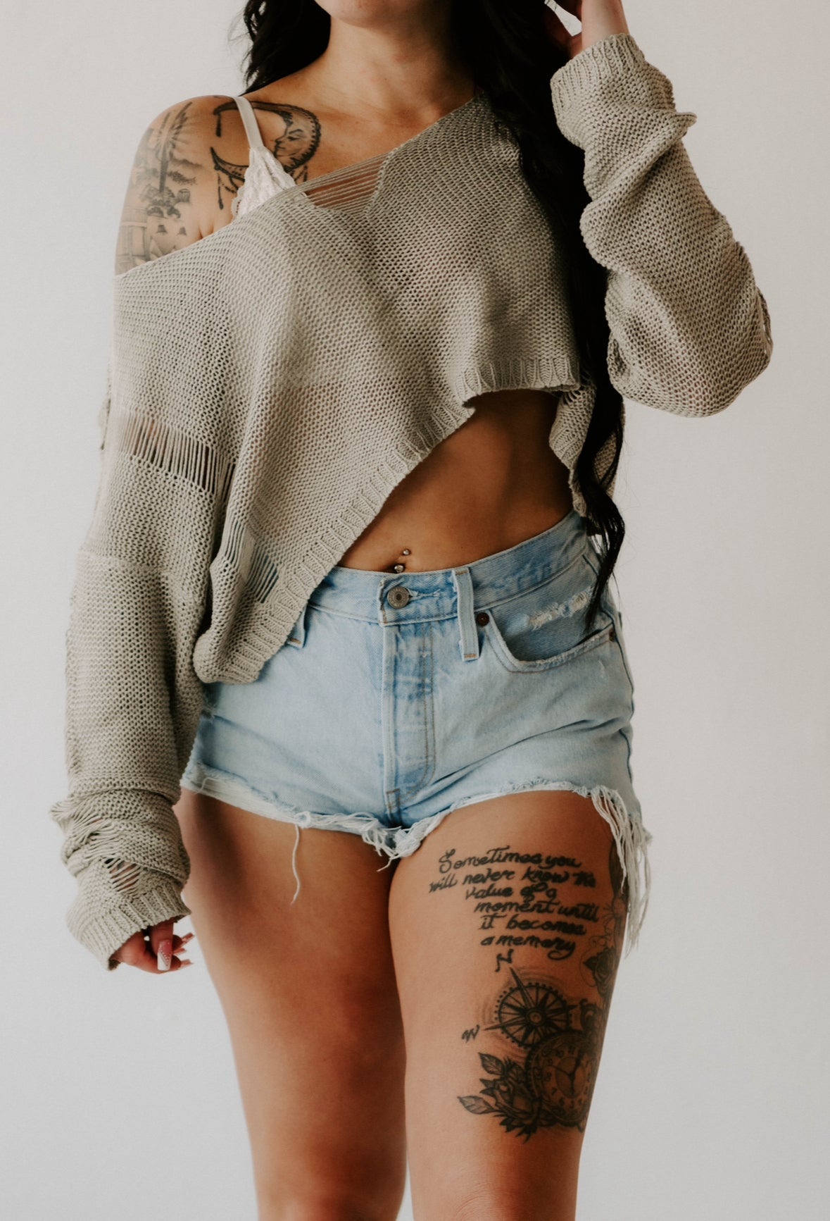 Leah's Distressed Crop Top