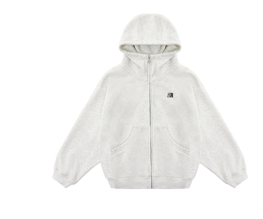 Heavyweight High-neck Air-layer Hooded Sweatshirt