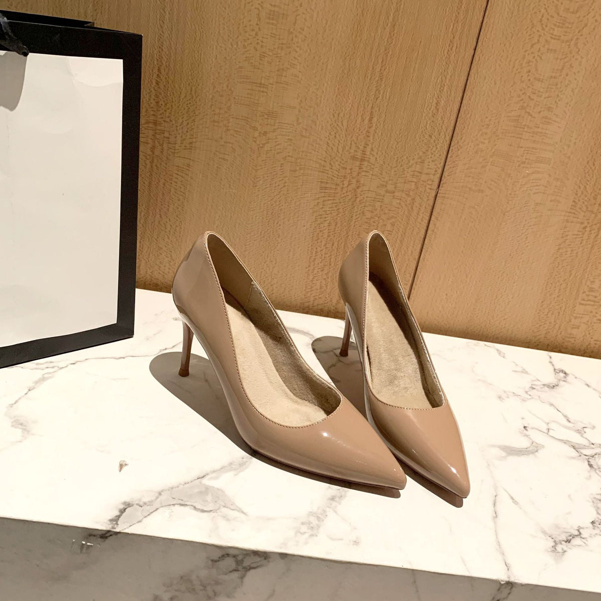Women's Patent Leather Pointed-toe Stiletto Heels