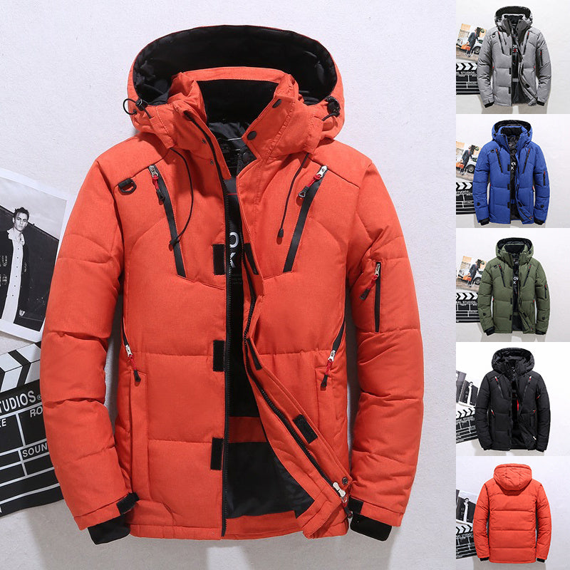 Chaqueta con capucha cortavientos para exteriores, abrigo deportivo informal con bolsillos, ropa de abrigo para hombre
