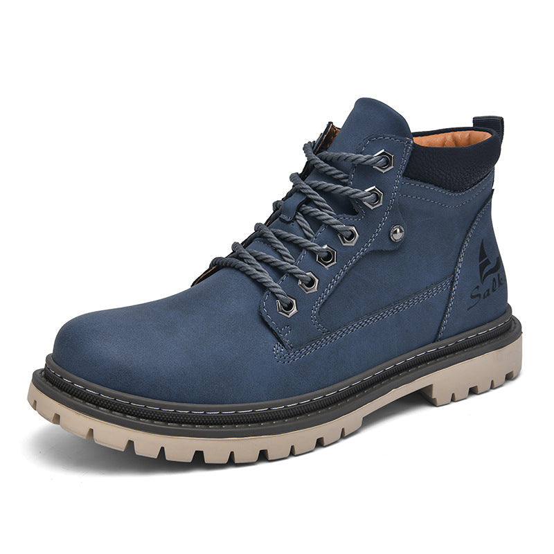 Men's Mid-Top British Style Worker Boot