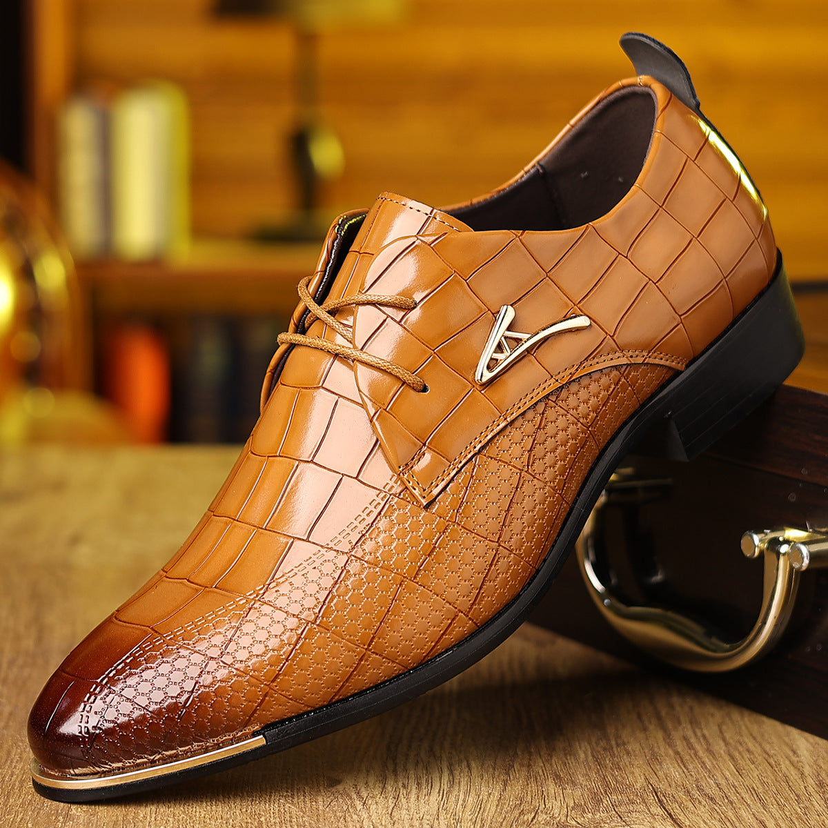 Men's Pointed-Toe Formal Dress Shoes