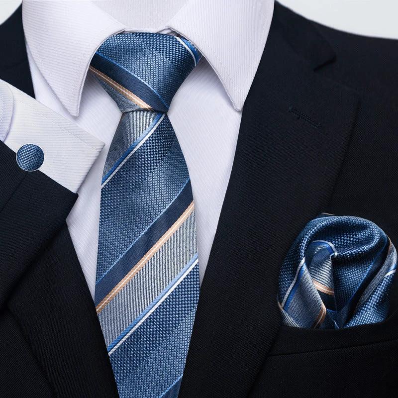 Men's Creative All-match Business Formal Wear Tie Scarf Cufflink Set