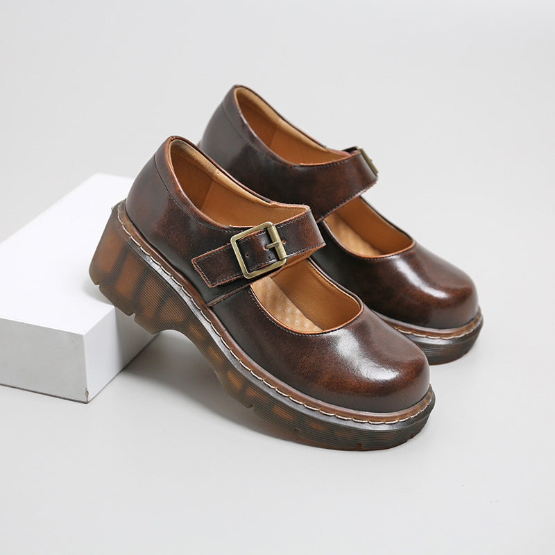 Women's Thin Velcro Shoes British Style