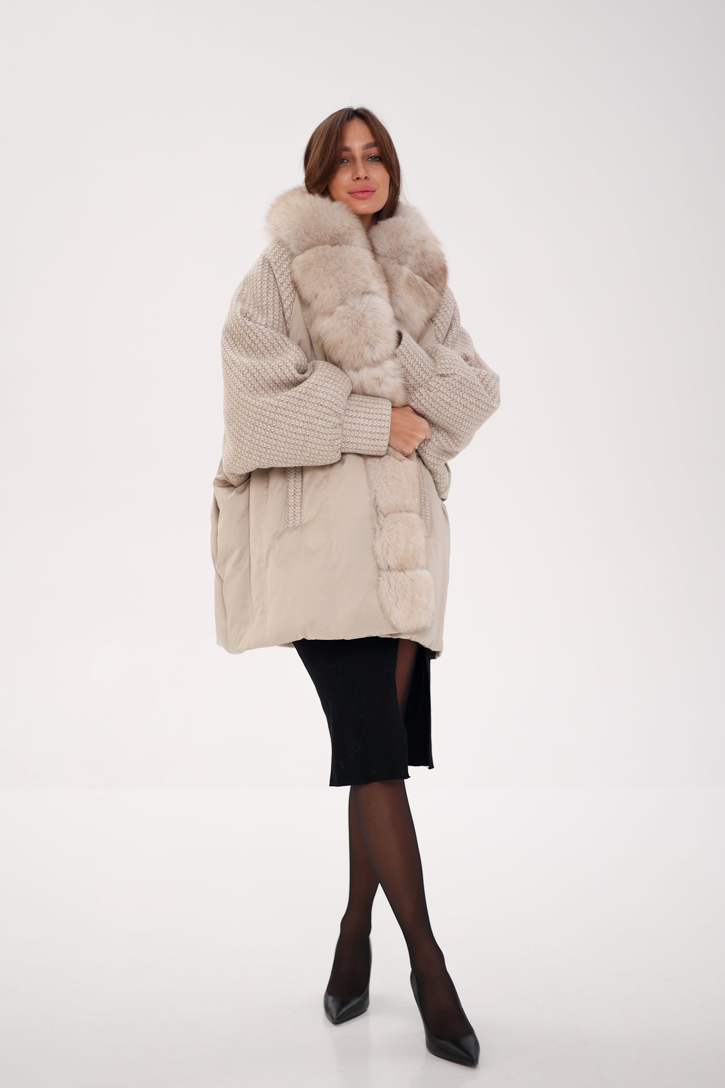 Abrigo de plumón Genuine Polar Fox Boucle