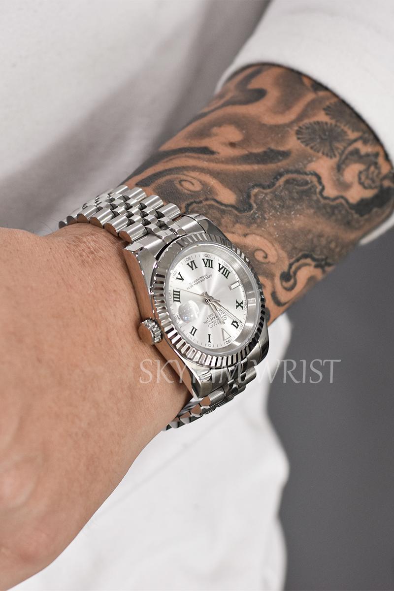 Mod Datejust Wimbledon Silver