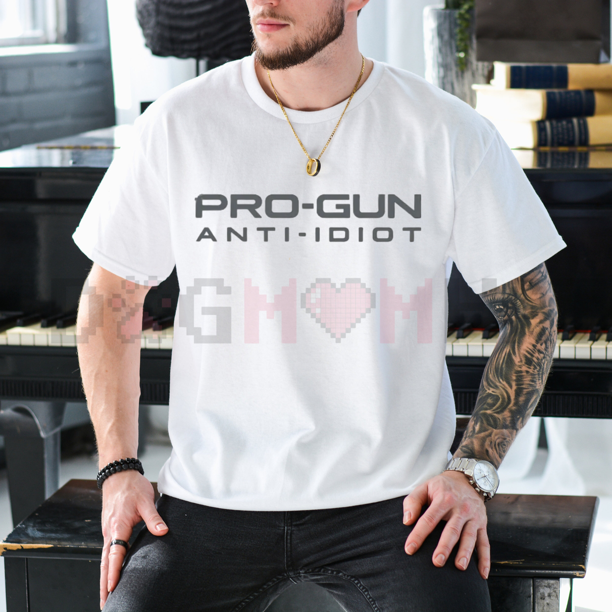 Pro-Gun Anti-Idiot T-Shirt – Funny 2nd Amendment Slogan Tee