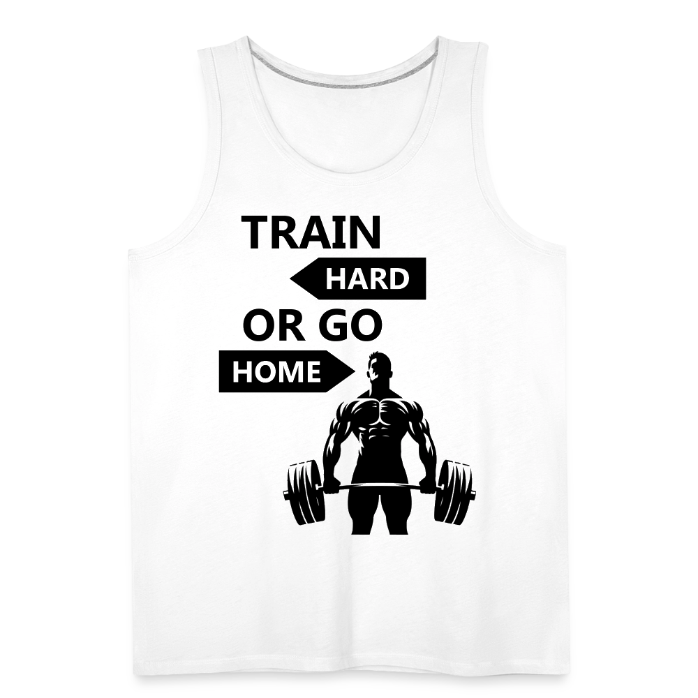 Men’s Train Hard or Go Home Weightlifting Premium Tank Top