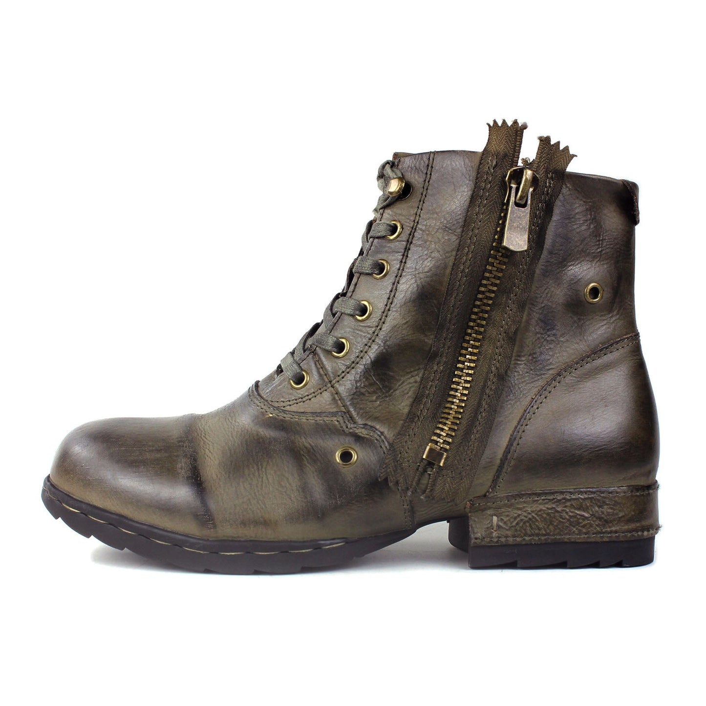 Botines de Cuero de Hombre Modelo Moto OS-5008-8-Retro-G