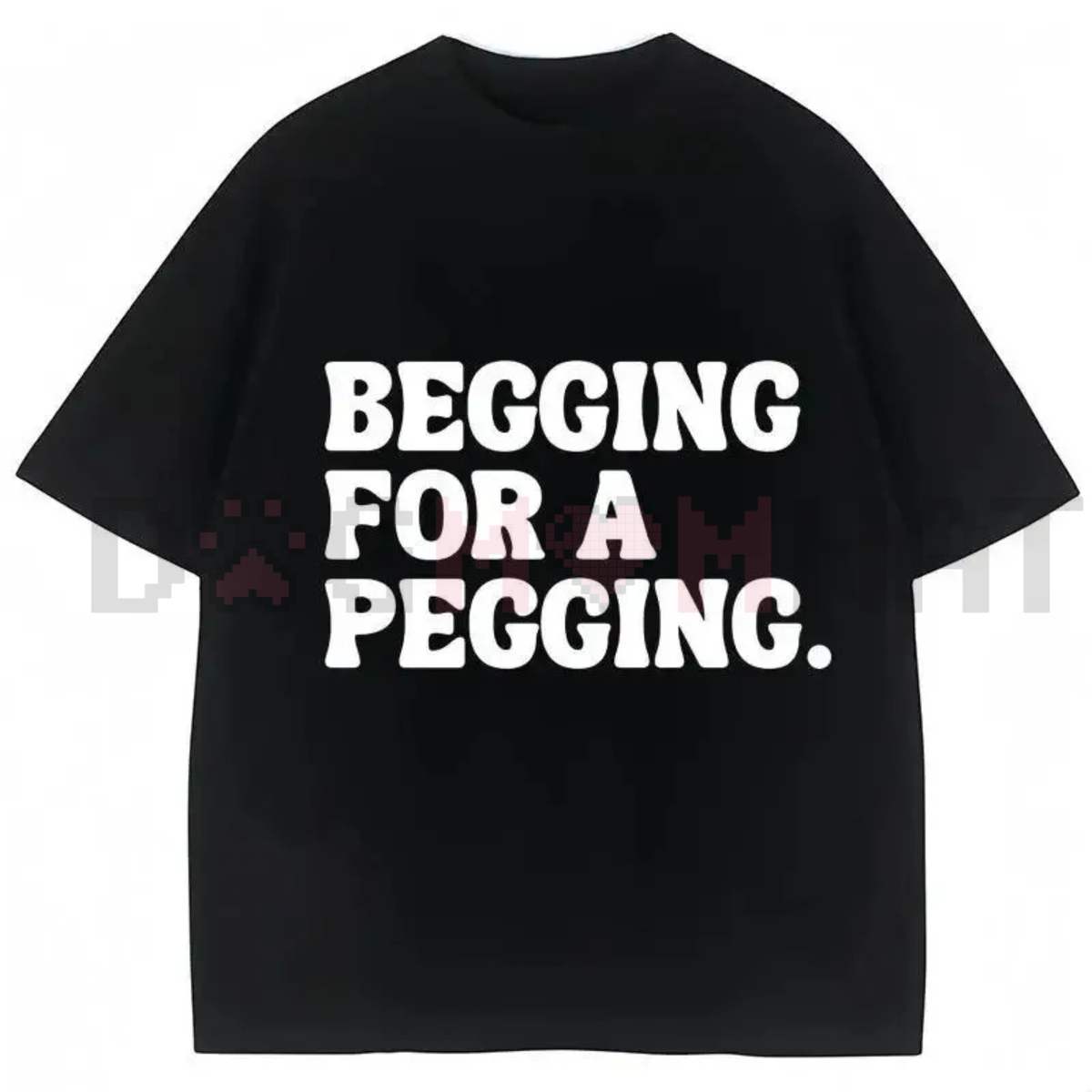"Begging for A Pegging" Funny Letter Print T-Shirt