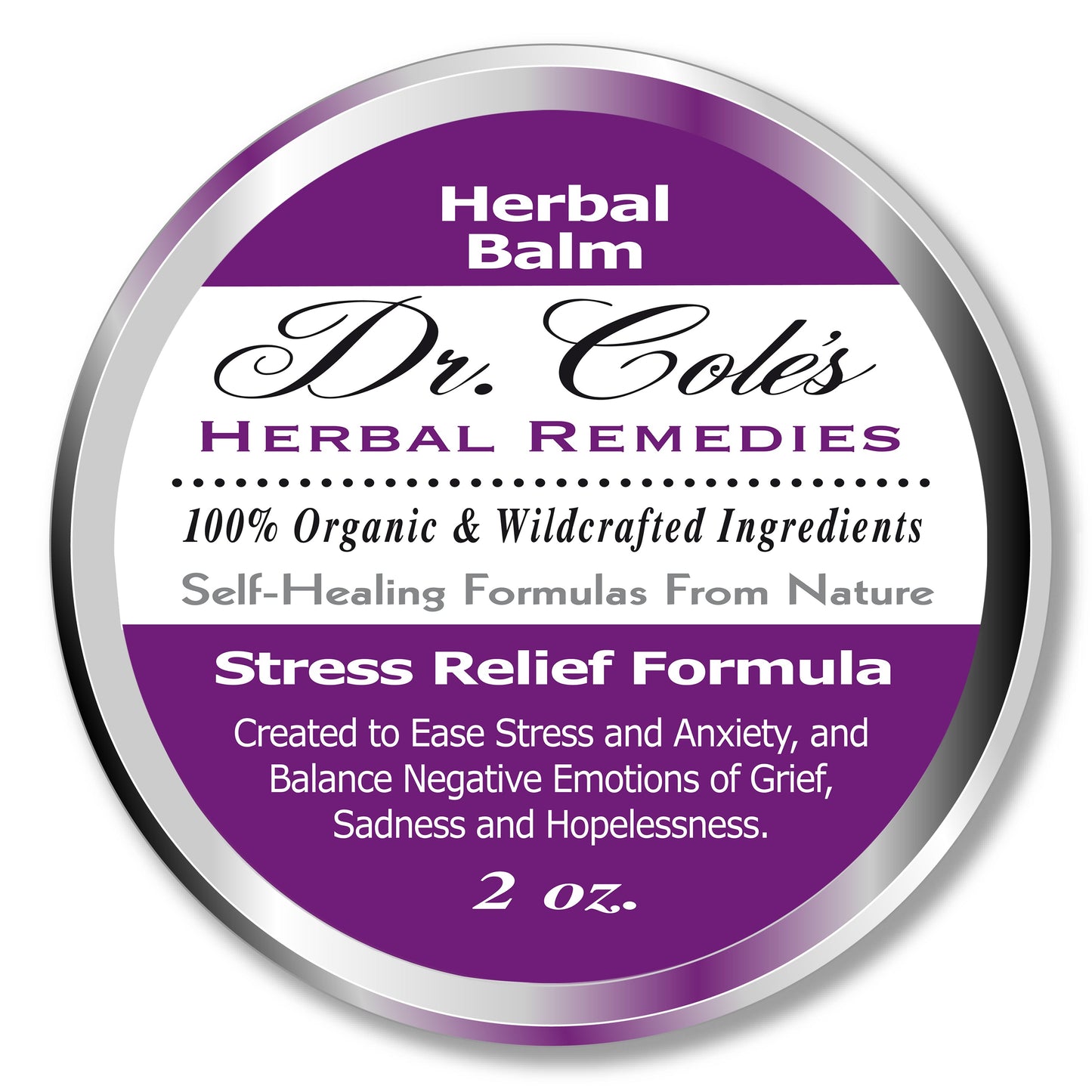 29 - Bálsamo herbal orgánico para aliviar el estrés del Dr. Cole