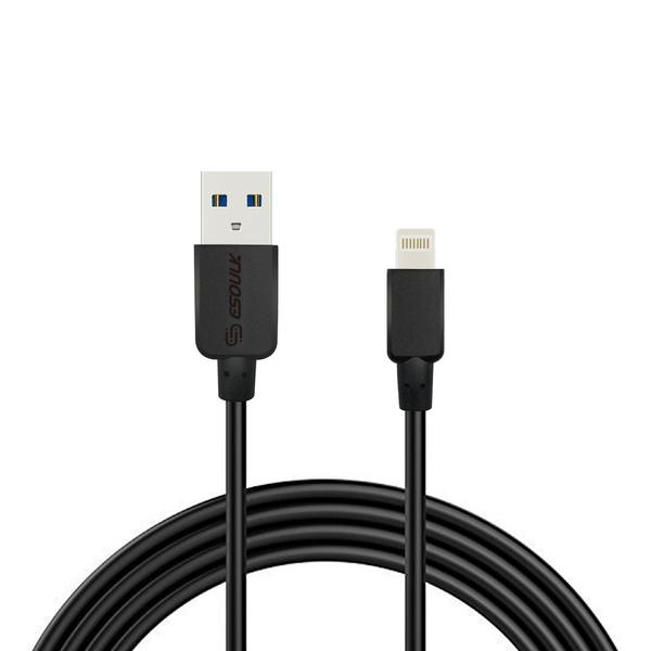 Cable USB de alta resistencia Esoulk 2A 3M (10ft) Negro