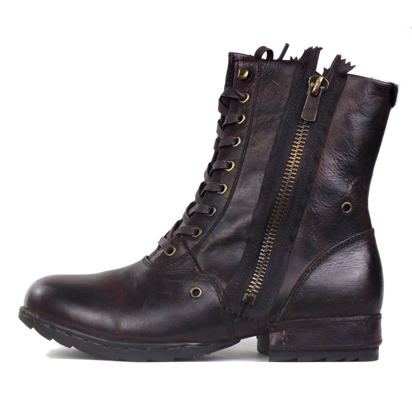 Botines de cuero para hombre OSS-5008-8-H-Vintage DarkBrown