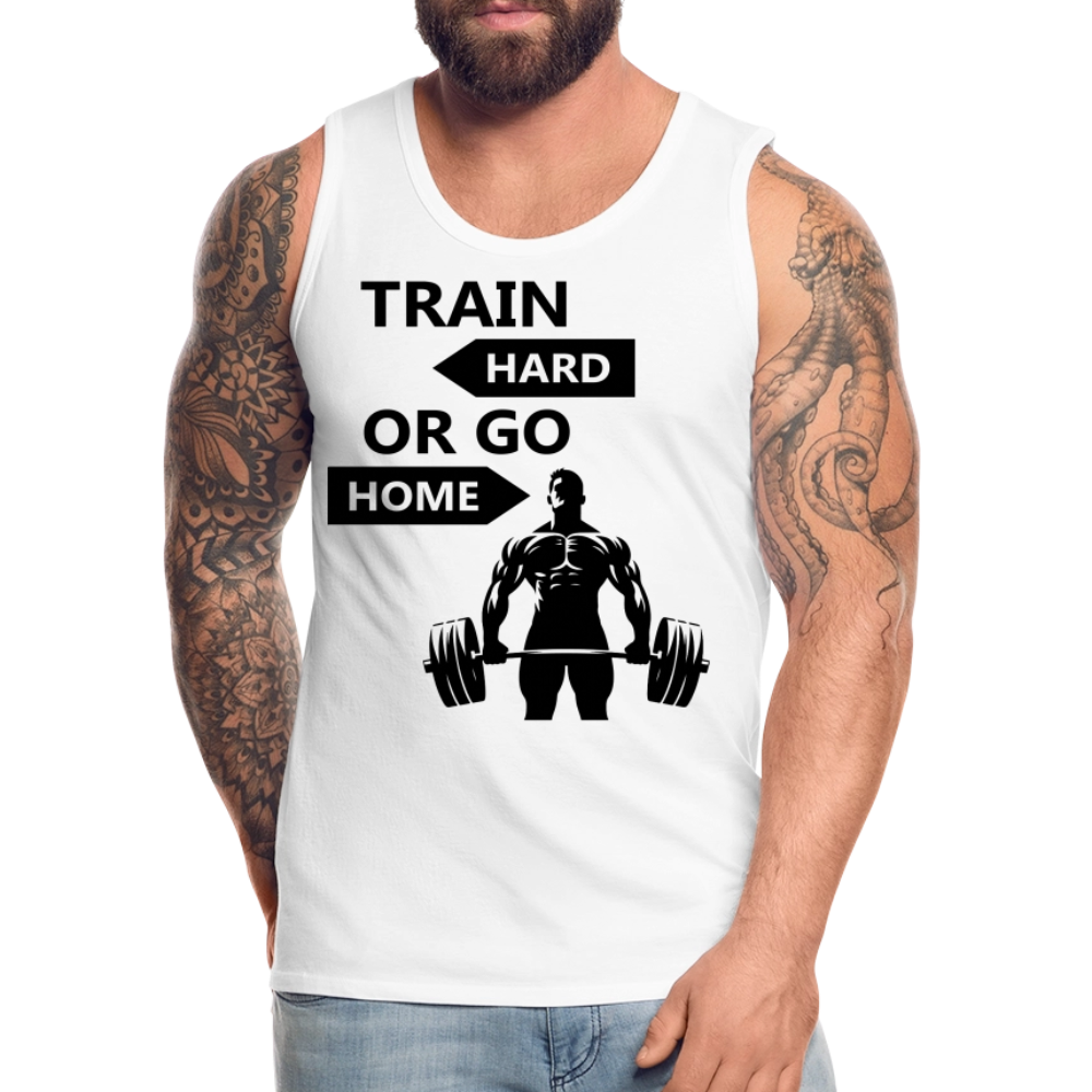 Men’s Train Hard or Go Home Weightlifting Premium Tank Top