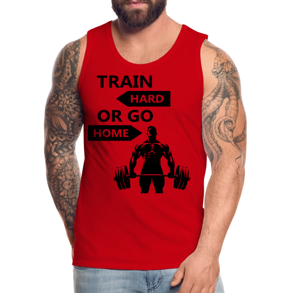 Men’s Train Hard or Go Home Weightlifting Premium Tank Top