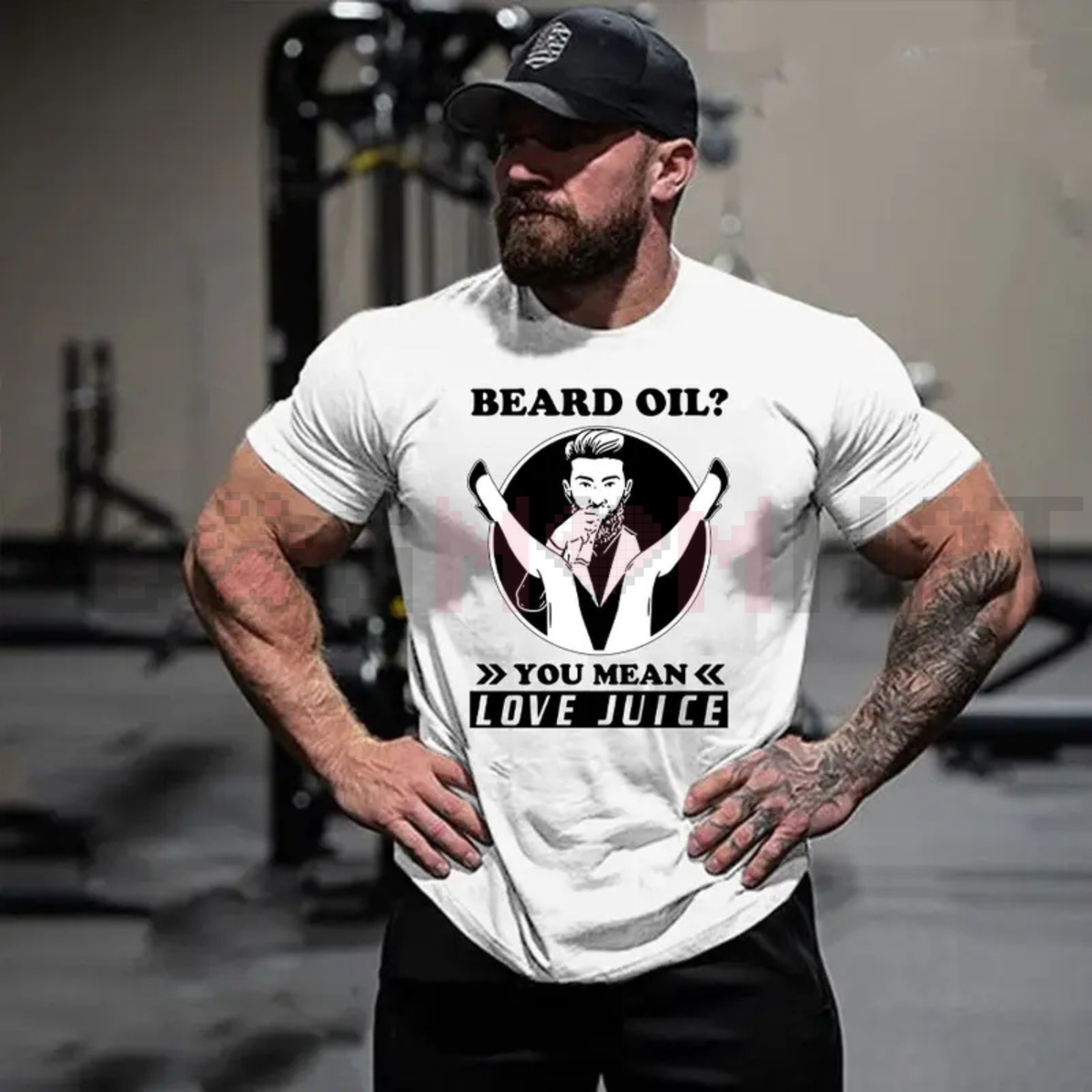 "Beard Oil? You Mean Love Juice" Funny Men's T-Shirt
