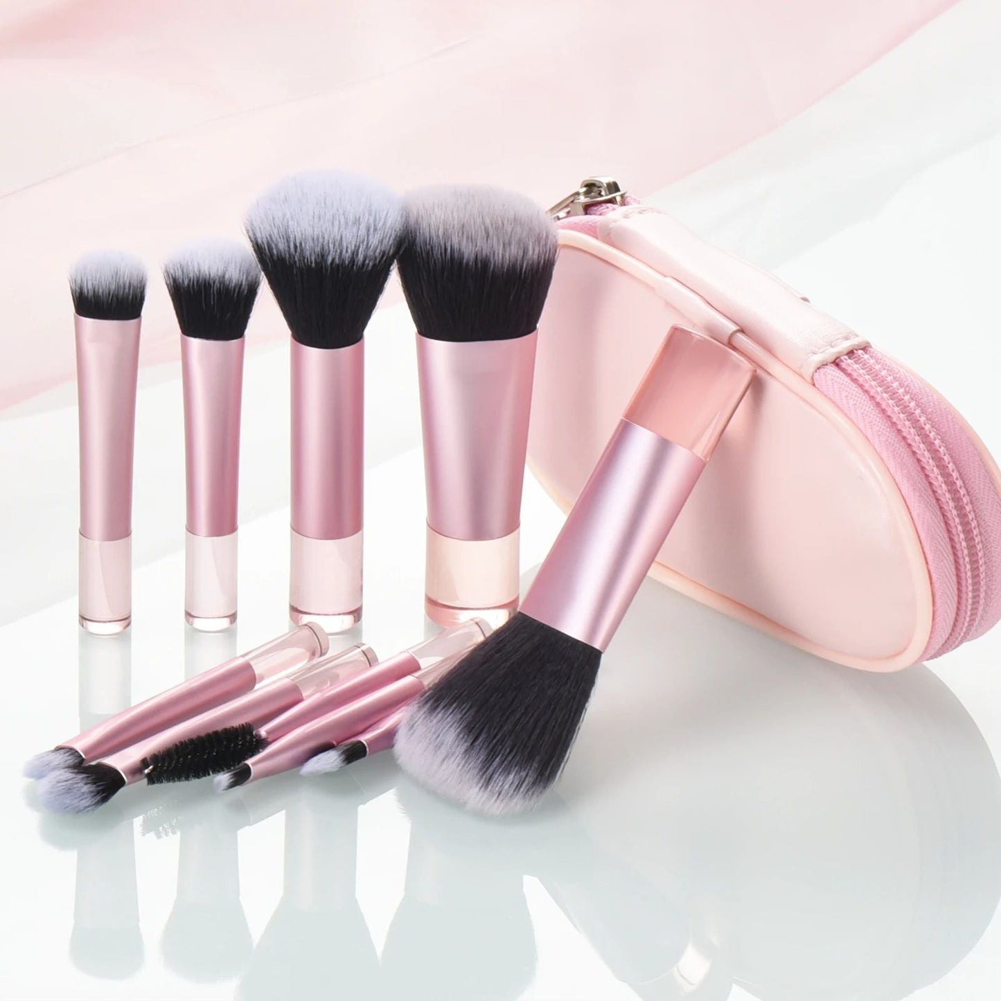 Mini Makeup Brush Set With Storage Bag, Versatile Soft Trave
