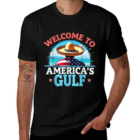 Gulf America Bienvenida a la camiseta ajustada Gulf de Estados Unidos