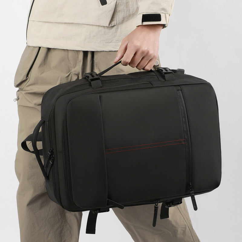 Multi-functional Boarding Solid Color Backpack Men's Waterproof Large Capacity Travel Backpack