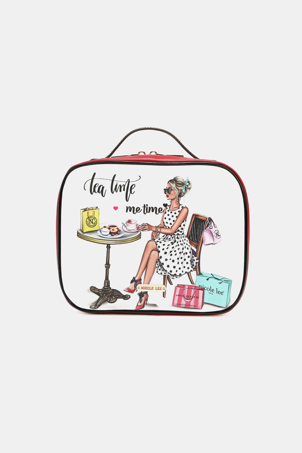 Bolso con estampado de Nicole Lee USA con tres bolsos pequeños
