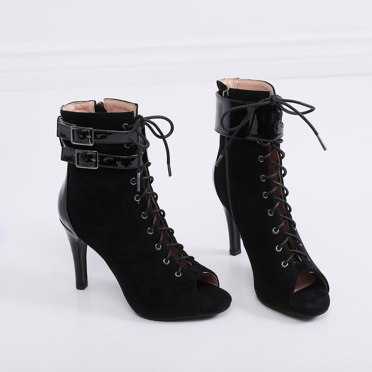 Stiletto Peep-Toe Mesh High-Heel Sandals