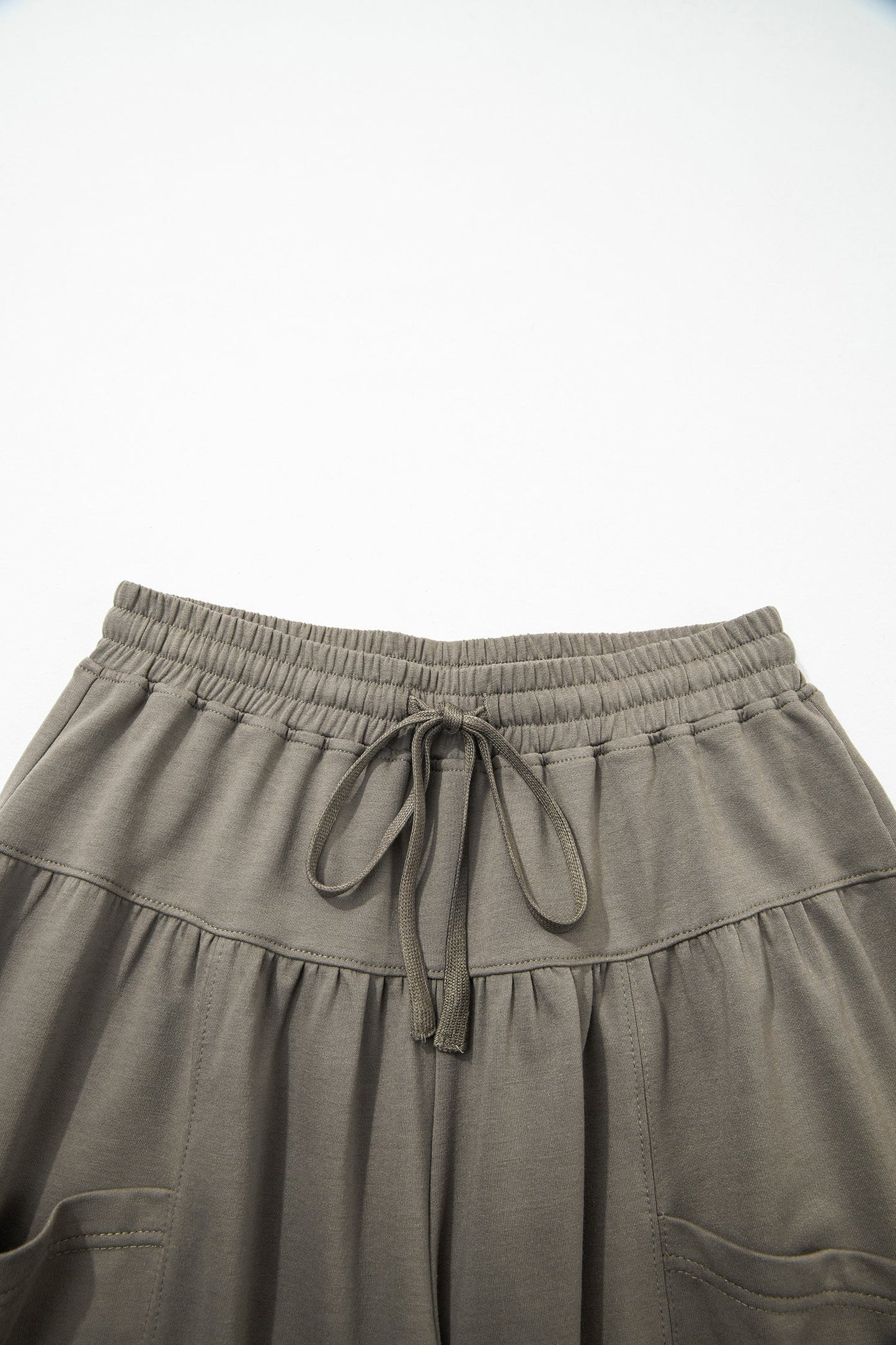 Seagrass Elastic Waist Drawstring Wide Leg Full Length Pants