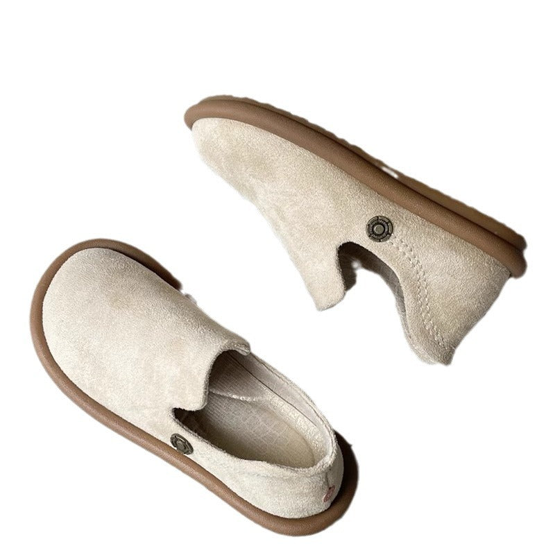 Women's British-Style Suede Dress Shoes