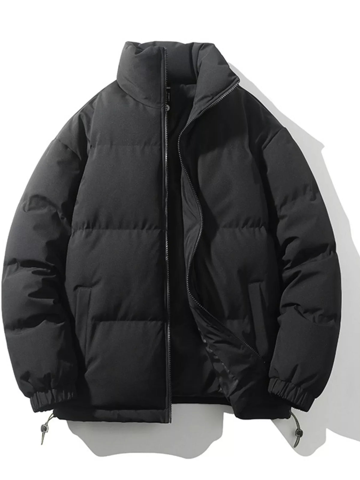 Men's Full Size Padded Zip Up Puffer Jacket Plus Size