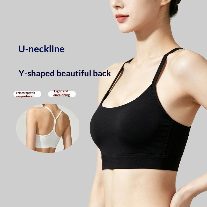 Thin-strap Fitness Bra High Elasticity Running Shock Proof Yoga Vest