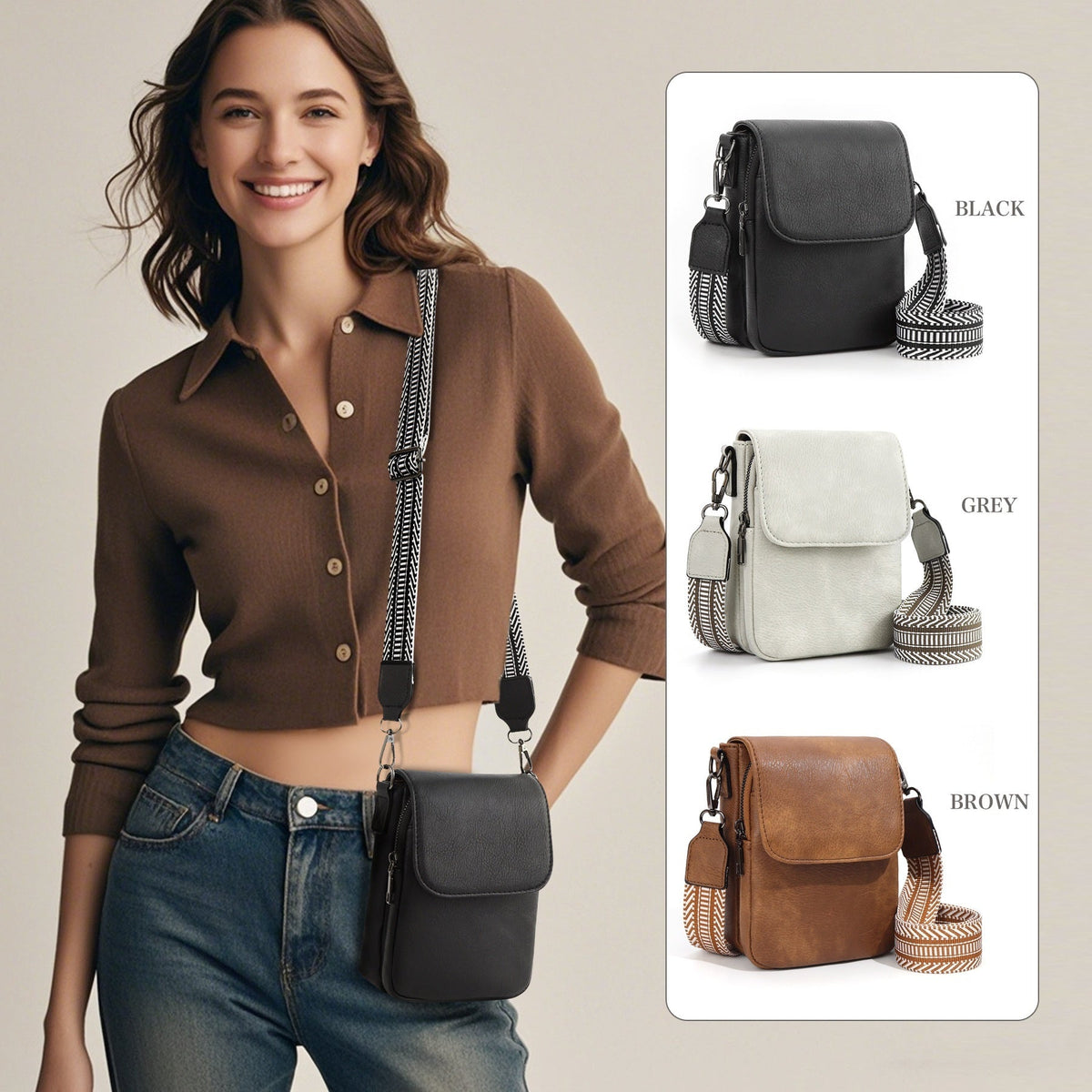 Adjustable Shoulder Strap Travel Bag