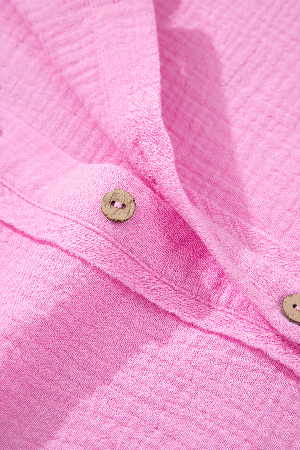 Camisa de manga corta con volantes y textura lavada a la piedra Bonbon