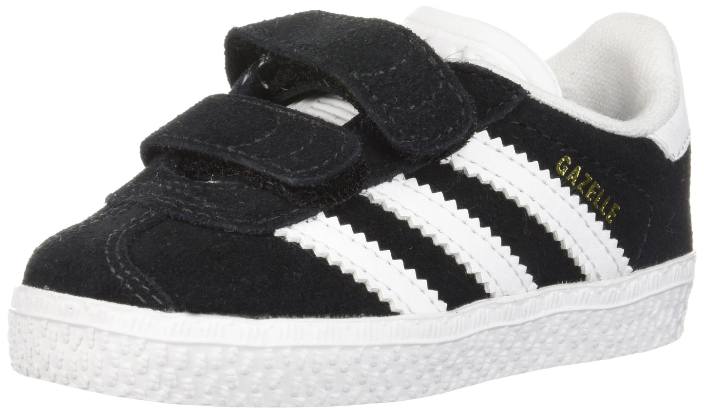 adidas Originals Unisex-Baby Gazelle Running Shoe Black/White/White 10Toddler