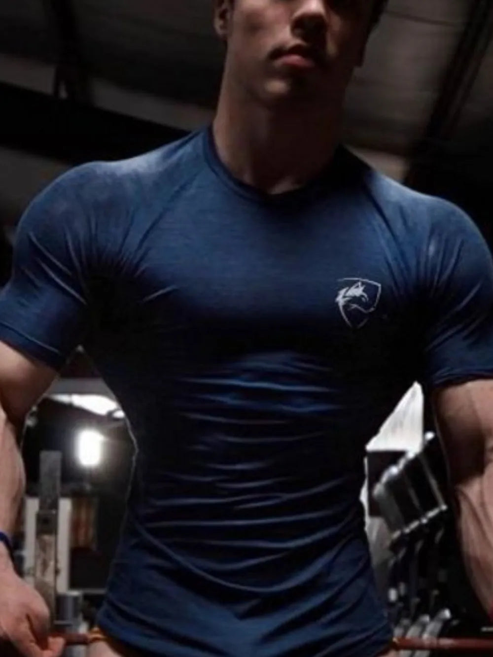 Camiseta de manga corta y cuello redondo de talla grande para hombre