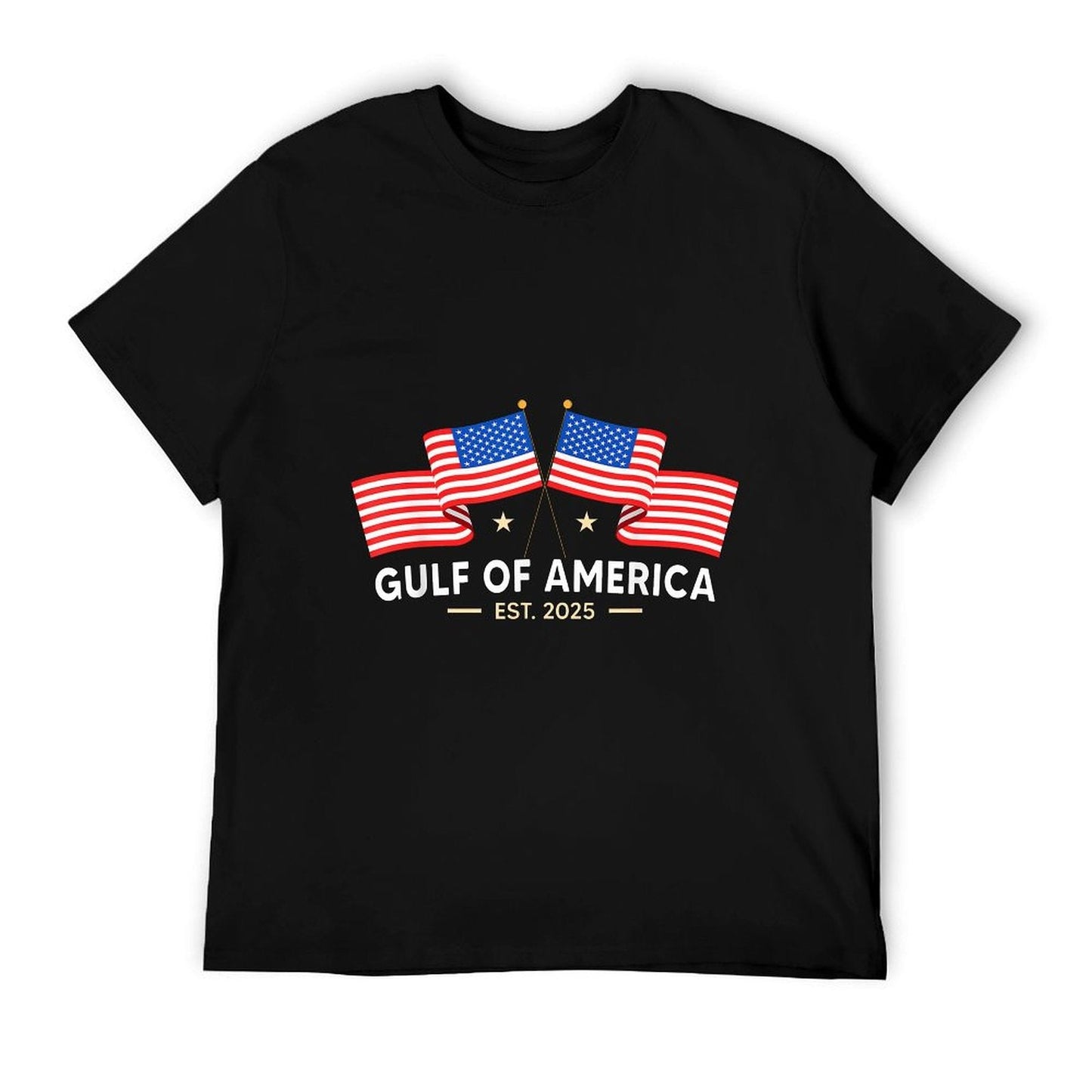 Gulf of United States of America Est 2025 USA American Flag Tagless Design T-Shirt